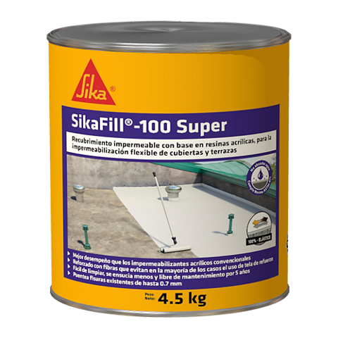 Sistema de impermeabilización para áreas menores a 150m² sin tela de refuerzo? – SikaFill®-100 Super CO