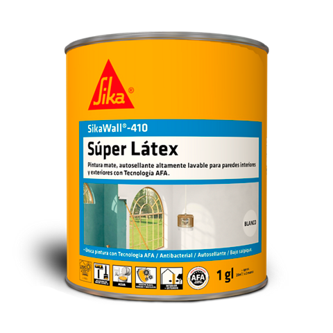 Pintura Lavable Antihongo SuperLátex Sika Blanco 20Lts